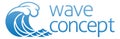 Wave Ocean Water Icon Concept Royalty Free Stock Photo