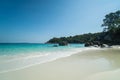 Ocean waves, Beautiful tropical beach and rocky coastline and beautiful forest. Nga Khin Nyo Gyee Island Myanmar. Tropical seas