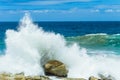 Ocean Waves Crashing Spray Coastline