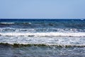 Ocean waves. Indian ocean. Bali. Indonesia. horizon line separating the sky and the sea