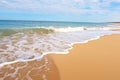 ocean waves lapping a clean sandy beach