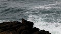 Ocean Waves And Lava Rock Shore Depoe Bay Oregon Fast Motion