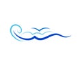 Ocean waves logo icon Royalty Free Stock Photo