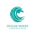 ocean waves logo Royalty Free Stock Photo