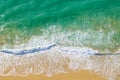 Ocean Waves Sandy Beach Above Royalty Free Stock Photo