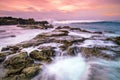 Ocean waves. Sawarna Beach Bayah Banten West Java Indonesia