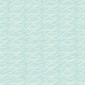Ocean waves seamless vector pattern in pastel aqua blue Royalty Free Stock Photo