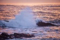 Ocean Waves at Sunset