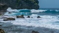 Ocean Waves on Tembeling Coastline at Nusa Penida island, Bali Indonesia Royalty Free Stock Photo