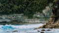 Ocean Waves on Tembeling Coastline at Nusa Penida island, Bali Indonesia Royalty Free Stock Photo