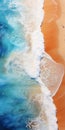 Ocean Waves Wallpaper For Iphone 5 - Aerial View With Soft Brushstroke Realism
