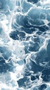 Ocean Waves, Whitecaps and Blue Water Abstract Royalty Free Stock Photo