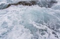 Ocean wavy surface close up. sae water texture background, motion blur. Tenerife, Puerto De La Cruz.