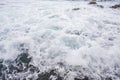 Ocean wavy surface close up. sae water texture background, motion blur. Tenerife, Puerto De La Cruz.