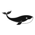 Ocean whale icon, simple style Royalty Free Stock Photo