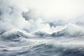 Water white ocean wave blue splash background nature background landscape texture sky sea Royalty Free Stock Photo