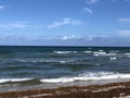 Ocean Whitecaps Rushing to Shore