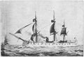 Ocean 1865 - a wooden-hulled, armored frigate built for the French Navy.