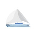 Ocean yacht side view isolated icon