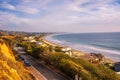 Oceanfront homes of Malibu beach in California