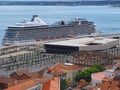 Oceania Cruises Marina Cruise ship in the ferry harbor of Lisbon