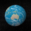 Oceania on earth - 3D render