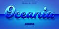 Oceania editable text effect vector