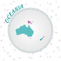 Oceania map design.