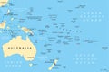 Oceania political map