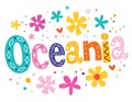 Oceania vector lettering decorative type