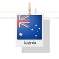 Oceania zone flag collection with photo of Australia flag