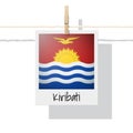 Oceania zone flag collection with photo of Kiribati flag