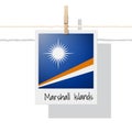 Oceania zone flag collection with photo of Marshall Islands flag