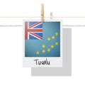 Oceania zone flag collection with photo of Tuvalu flag