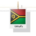 Oceania zone flag collection with photo of Vanuatu flag