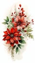 Oceanic Blooms: A Vibrant Watercolor Tribute to Maroon Dahlias a