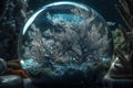 Oceanic Wonder: Mesmerizing 8k Coral & Bubbles in Shimmering Globe, Trending on Artstatio