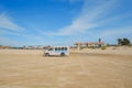 Dune buggy off road tour bus. Oceano Dunes State Vehicular Recreation Area in Oceano, California