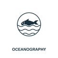 Oceanography vector icon symbol. Creative sign from science icons collection. Filled flat Oceanography icon for computer and