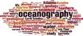 Oceanography word cloud