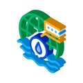Oceanology science isometric icon vector illustration Royalty Free Stock Photo