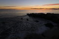 Leo Carrillo beach sundown oceanscape. Royalty Free Stock Photo