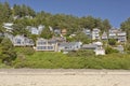 Oceanside beach and township Oregon state. Royalty Free Stock Photo
