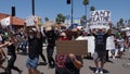 Oceanside, CA / USA - June 7, 2020: Peaceful Black Lives Matter protest rally. Royalty Free Stock Photo