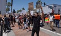 Oceanside, CA / USA - June 7, 2020: Peaceful Black Lives Matter protest rally. Royalty Free Stock Photo