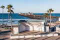 Junior Seau Amphitheatre with Oceanside Fishing Pier Royalty Free Stock Photo