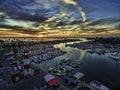 Oceanside Harbor at sunset