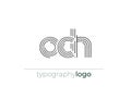 OCH modern geometric typography logo Royalty Free Stock Photo