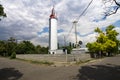 Ochakiv lighthouse at the summer day