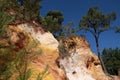 Ocher cliffs of Roussillon Royalty Free Stock Photo